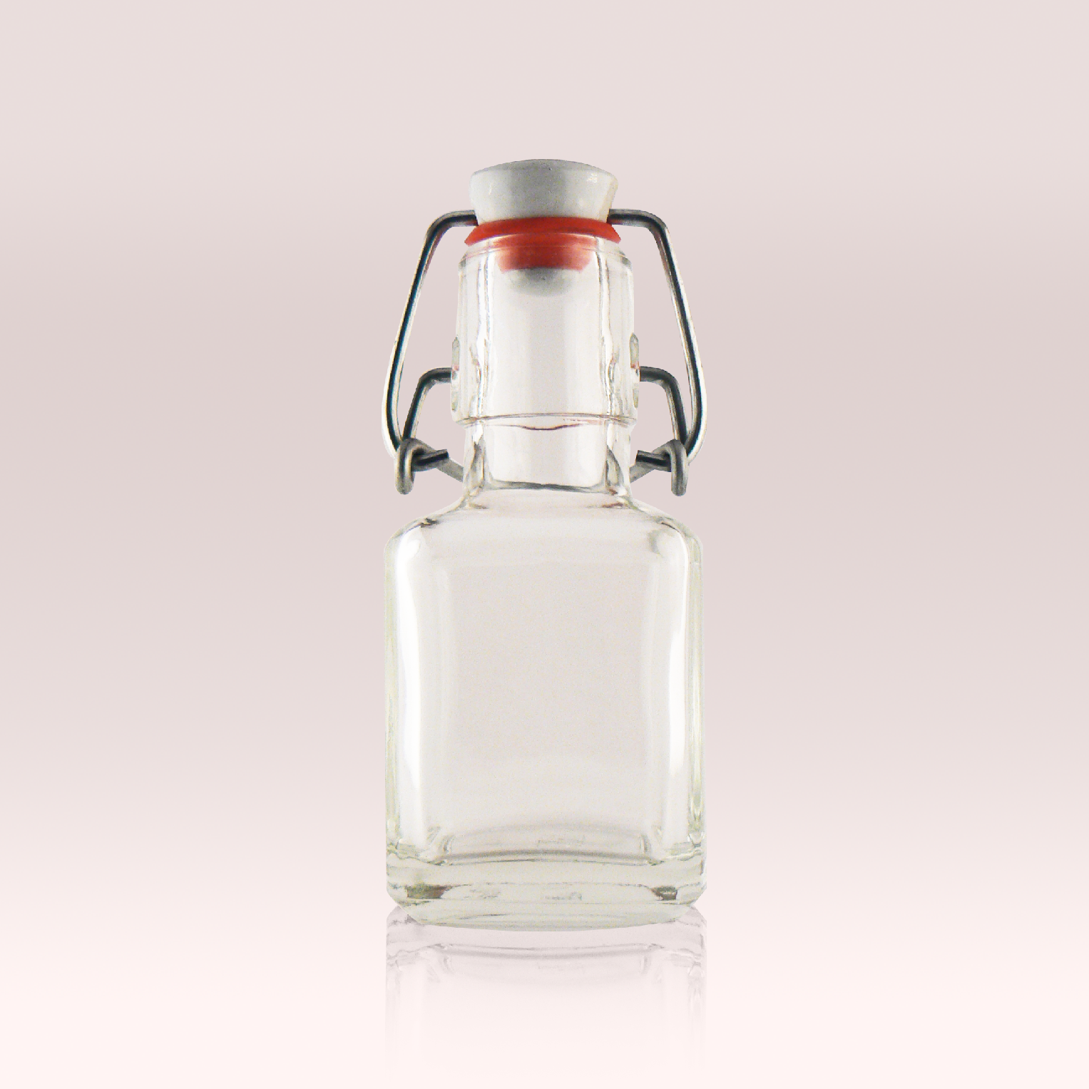 Mignonnette Kubica 10 cl vide en verre transparent
