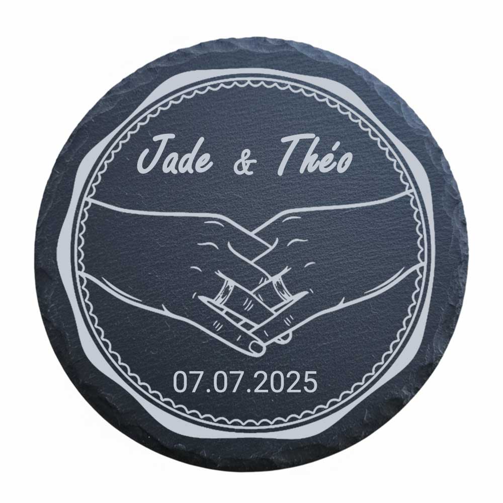 Dessous de verre en ardoise modèle 6